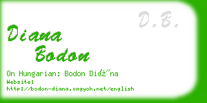 diana bodon business card